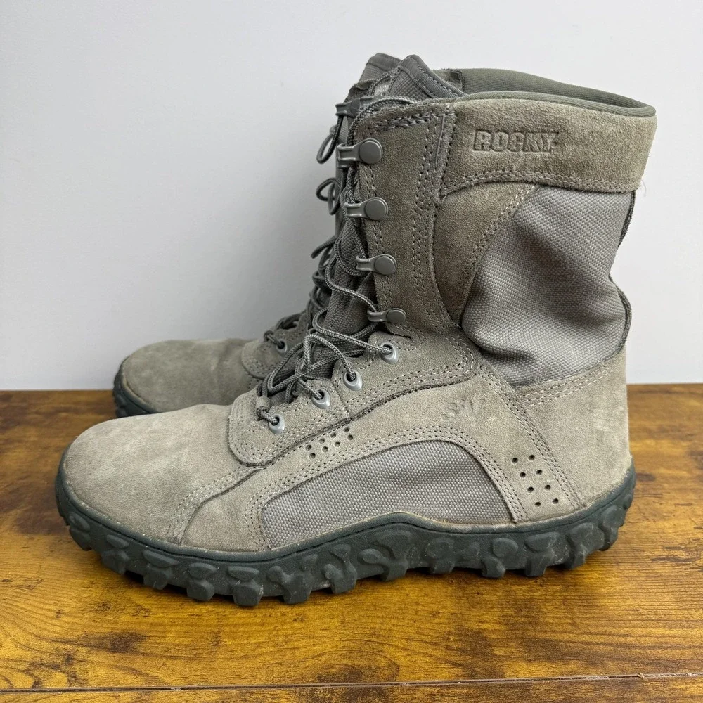 Rocky S2V Special Ops Boots Mens Size 13 Gray Suede Combat Tactical Vibram